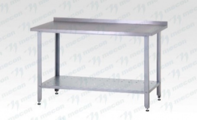 Стол производственный СПРн  "Norma Inox", борт (полка сплошная; ножка угловая)