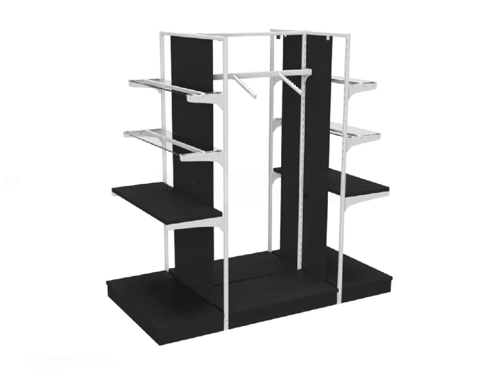 Островной Стеллаж H-1800 комбинированный