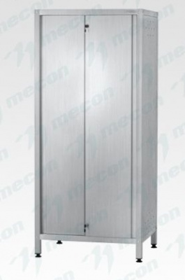 Шкаф кухонный ШЗКп"Profi Inox", двери-купе,  полки сплошн. 2 шт., без к-та замков