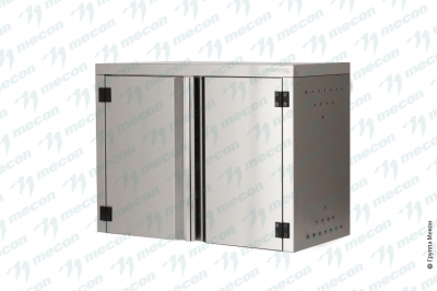 Полка навесная закрытая ПНЗн"Norma Inox", двери распашные; сетки "стаканы" - 2 шт.