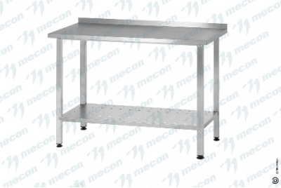 Стол производственный СПРн -  "Norma Inox", борт (полка перфорация; ножка профильная, тр. 40*40)