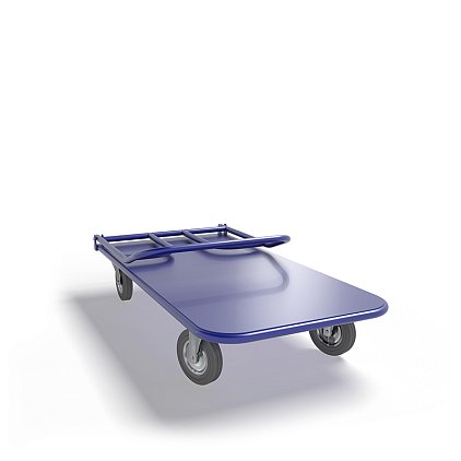 Платформенная тележка ТПСР 3 М (г/п 400 кг, 1000x600 мм, колеса серая резина 160 мм, складная ручка)