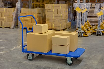 Тележка платформенная ТПТ (г/п 300 кг, 1000x600 мм, колеса черная резина 125 мм)