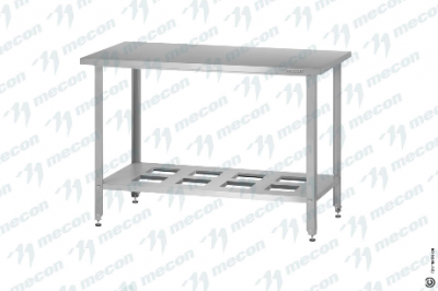 Стол производственный СПРн -  "Norma Zn" (полка-решетка, ножка угловая)