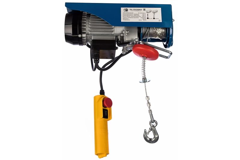 Таль электрическая TOR PA 125/250 кг 30/15 м (серия J)