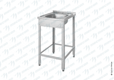 Рукомойник технологический напольный РТНн"Norma Inox", борт, отв. д/смесит.