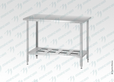 Стол производственный СПРн  "Norma Inox" (полка-решетка; ножка угловая)