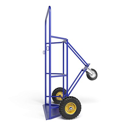 Тележка для перевозки и хранения металлических бочек КБ 2 г/п 220 кг колеса пневматические 250 мм