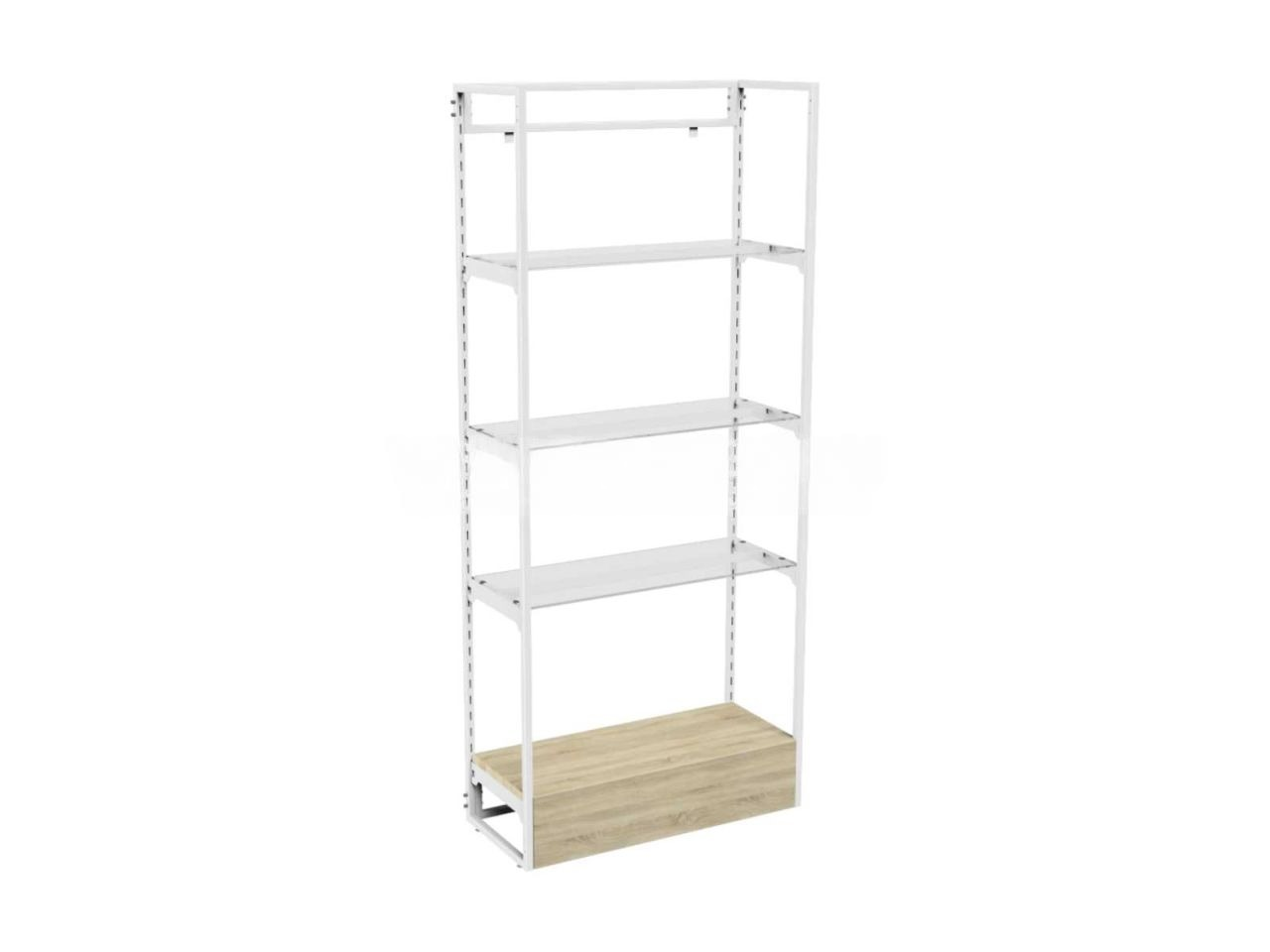 Пристенный Стеллаж комбинированный матовый