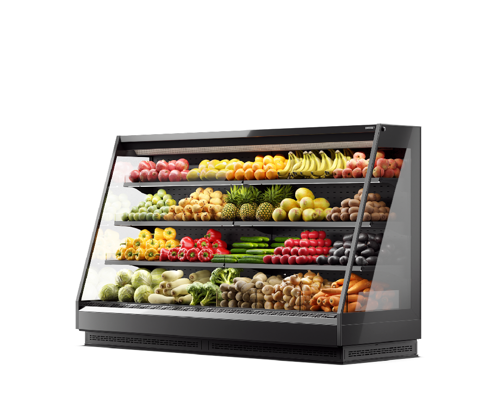 Полувертикальные пристенные витрины VEGA 090 H160