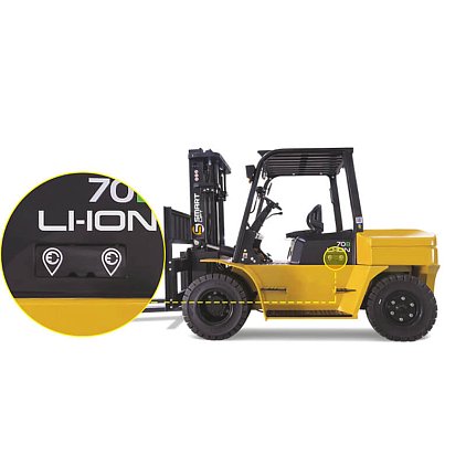 Электропогрузчик EFL1002 (10000 кг; 6 м; li-ion 80В / 820Ач) SMARTLIFT