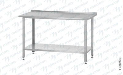 Стол производственный СПРн  "Norma Inox", борт (полка перфорация; ножка угловая)