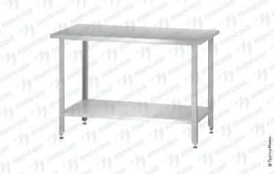 Стол производственный СПРн -  "Norma Ral" (полка сплошная, ножка угловая)