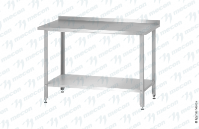 Стол производственный СПРн -  "Norma Zn", борт (полка сплошная, ножка угловая)