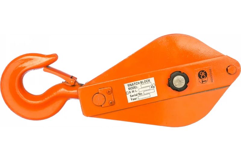 Блок монтажный однорольный с крюком TOR HQG(L) K1-20,0 т с откидной щекой (S)