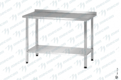 Стол производственный СПРн -  "Norma Ral", борт (полка сплошная; ножка профильная, тр. 40*40)