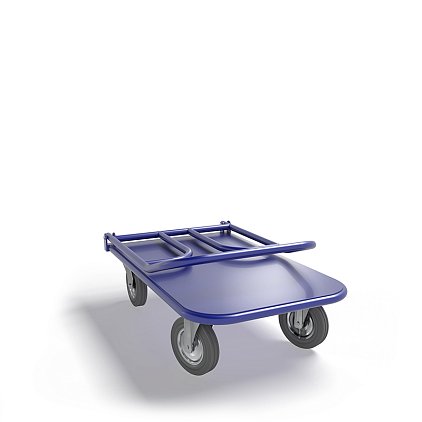 Платформенная тележка ТПСР 1 М (г/п 400 кг, 800x500 мм, колеса серая резина 160 мм, складная ручка)