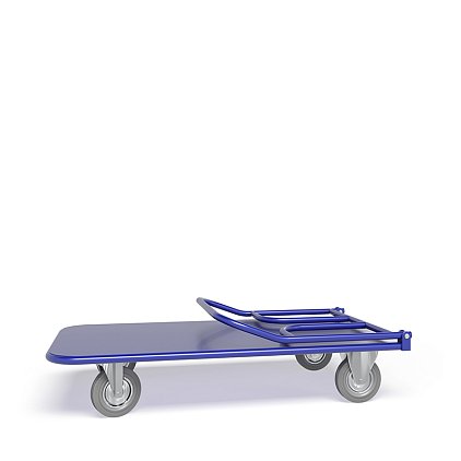 Платформенная тележка ТПСР 3 М (г/п 400 кг, 1000x600 мм, колеса серая резина 160 мм, складная ручка)