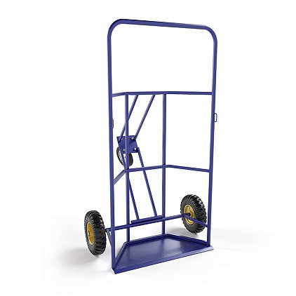 Тележка для перевозки и хранения металлических бочек КБ 2 г/п 220 кг колеса пневматические 250 мм