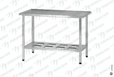 Стол производственный СПРн -  "Norma Inox" (полка-решетка; ножка профильная, тр. 40*40)