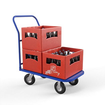 Тележка платформенная ТПТ (г/п 300 кг, 800x500 мм, колеса пневматические 210 мм)