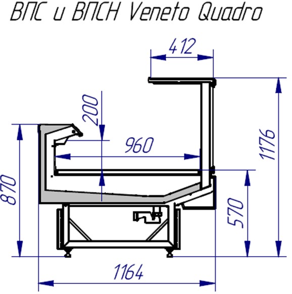Гастрономические витрины VENETO QUADRO универсальные