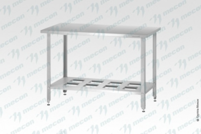 Стол производственный СПРн  "Norma Inox", борт (полка-решетка; ножка угловая)
