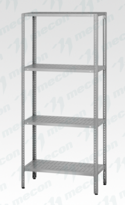 Стеллаж полочный СПЛн"Norma Inox" (полка перфорация 4 шт.)