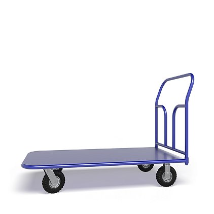 Платформенная тележка ТП 4 (г/п 300 кг, 1200x600 мм, колеса пневматические 270 мм)