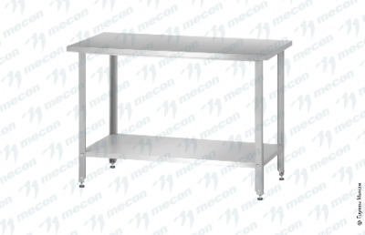 Стол производственный СПРн -  "Norma Zn" (полка сплошная, ножка угловая)