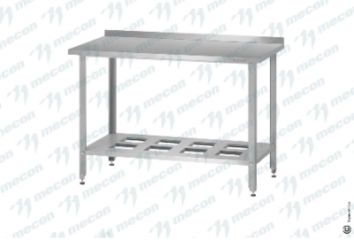 Стол производственный СПРн -  "Norma Zn", борт (полка-решетка, ножка угловая)