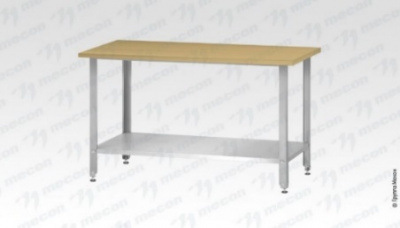 Стол кондитерский СПРн, "Norma Inox", бук/40 (полка сплошная, ножка угловая)