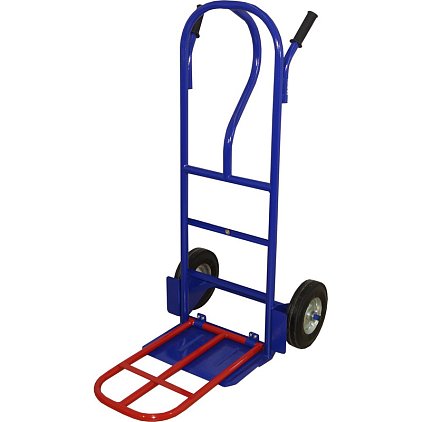 Тележка грузовая двухколесная с откидной полкой КГ 250 П г/п 250 кг. колеса литые 250 мм