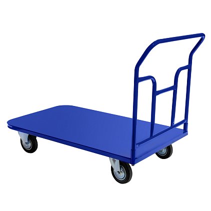 Тележка платформенная ТПТ (г/п 300 кг, 1200x600 мм, колеса черная резина 125 мм)