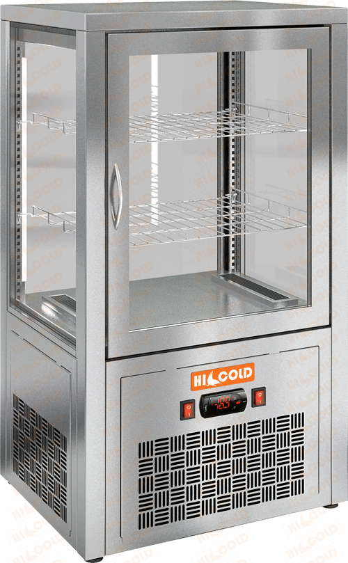 Настольная вертикальная холодильная витрина HICOLD VRC 70