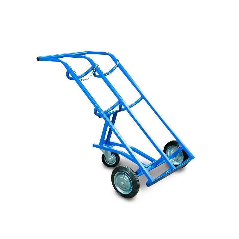 Тележка для газовых баллонов TOR ГБ-2, 2 баллона (250 пневмо колеса)