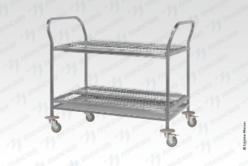 Тележка для сушки посуды ТДПп"Profi Ral", 3 уровня - стаканы/тарелки/тарелки