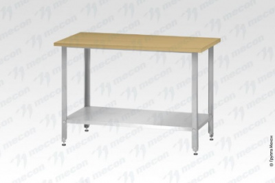 Стол кондитерский СПРн, "Norma Ral", бук/40 (полка сплошная, ножка угловая)