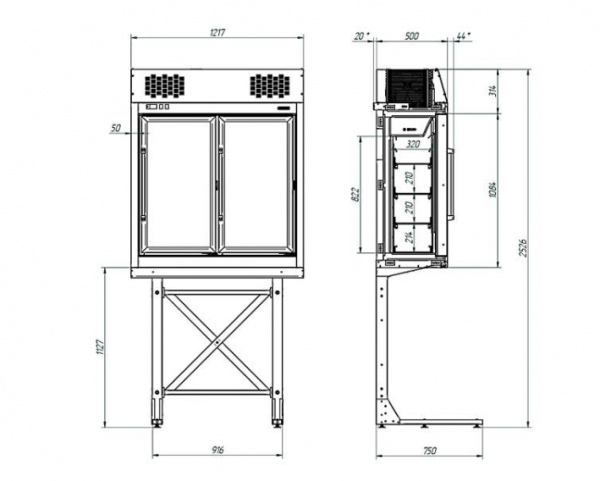 Низкотемпературный шкаф-надстройка VERONA
