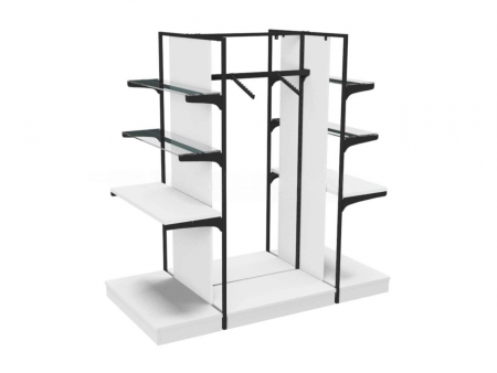 Островной Стеллаж H-1800 комбинированный с подиумом