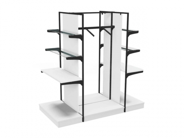 Островной Стеллаж H-1800 комбинированный с подиумом