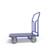 Платформенная тележка ТПСР 1 М (г/п 500 кг, 800x500 мм, колеса серая резина 200 мм, складная ручка)
