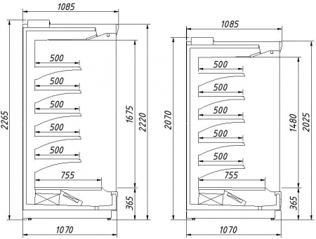 Холодильная горка Женева-1 ВС55