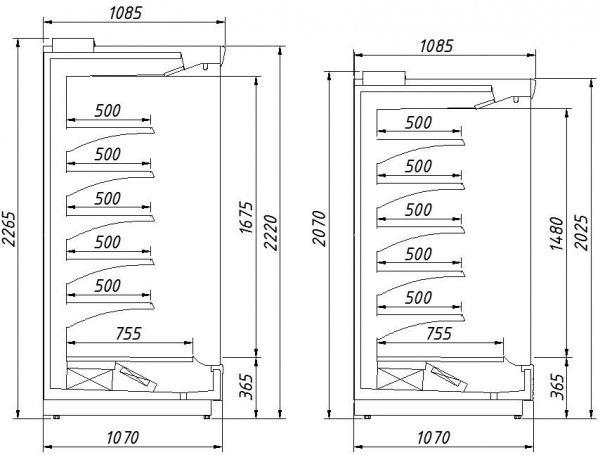 Холодильная горка Женева-1 ВС55