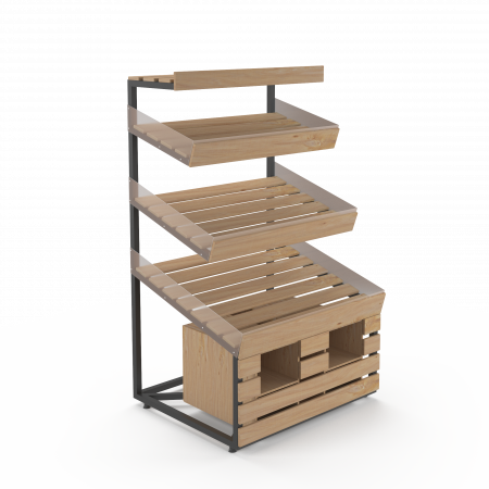 Стеллаж деревянный для булочек