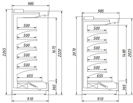 Холодильная горка Женева-1 ВС55