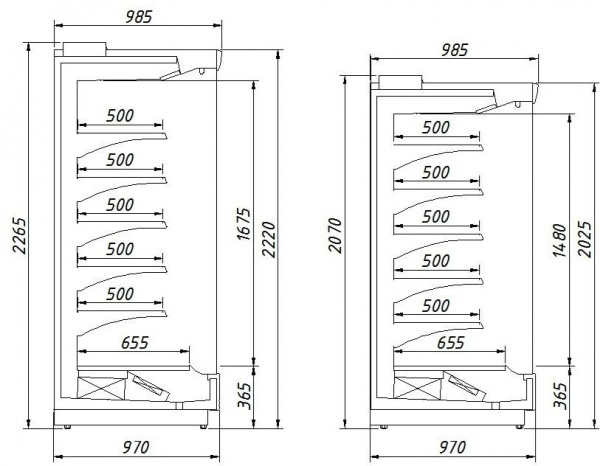 Холодильная горка Женева-1 ВС55