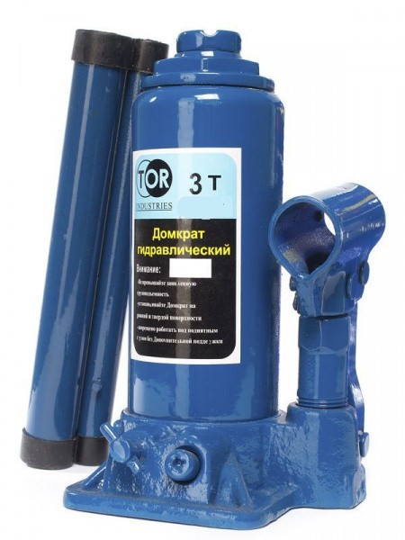 Домкрат гидравлический TOR ДГ-3 г/п 3,0 т (в пластиковом кейсе) (G)