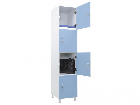 Шкаф для раздевалок WL 14-40 голубой/белый