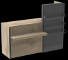 Кассовый модуль со стенкой ЛДСП правосторонний\левосторонний прямой